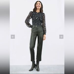 🎄NWT Wilfred Melina Cropped Leather Black Pants
